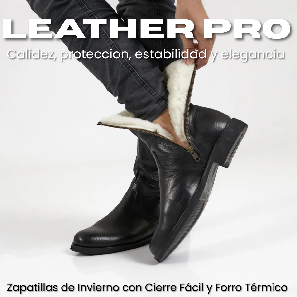 LeatherPro – Bota de Cuero Forrada