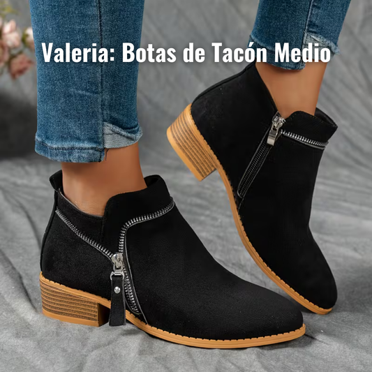 Valeria: Botas de Tacón Medio