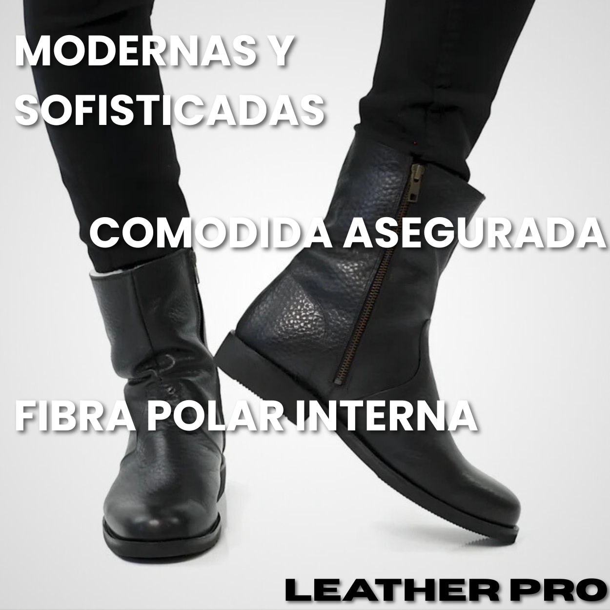 LeatherPro – Bota de Cuero Forrada